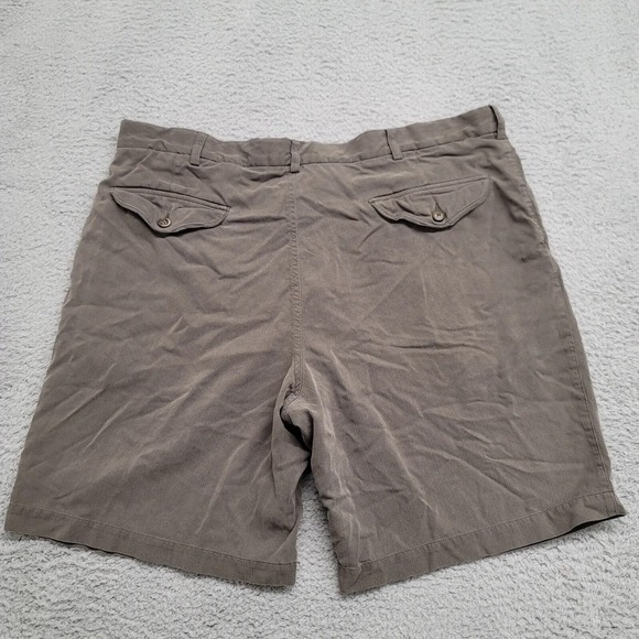 Caribbean Shorts Mens 40 Gray Cargo Outdoor Casual 9 Inseam Pockets Silk Pleated - Picture 3 of 11